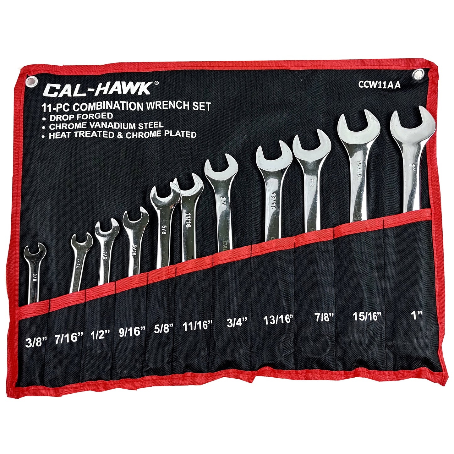 11 PCS  POLISHED COMBINATION WRENCH