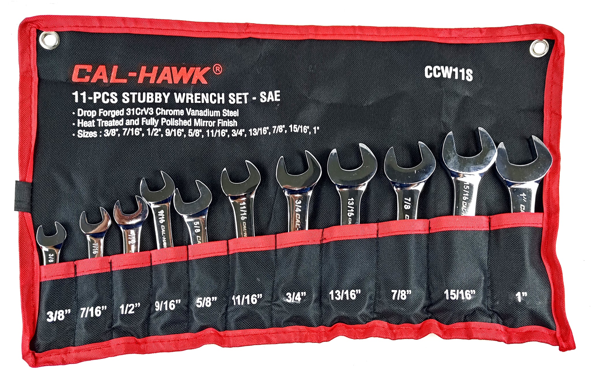 11 PC STUBBY COMB.WRENCH SAE