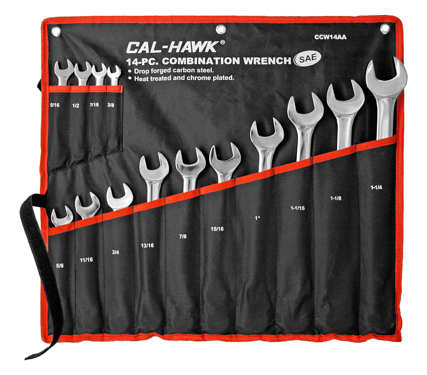 14 PCS  POLISHED COMBINATION  WRENCH
