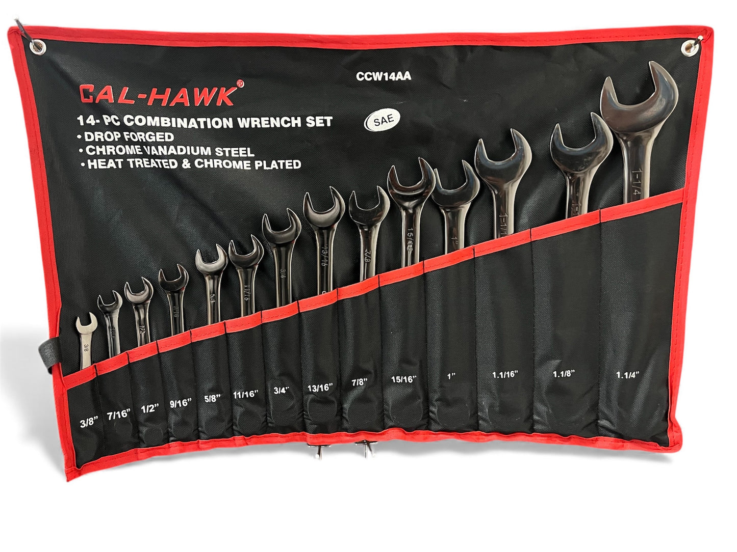14 PCS  POLISHED COMBINATION  WRENCH