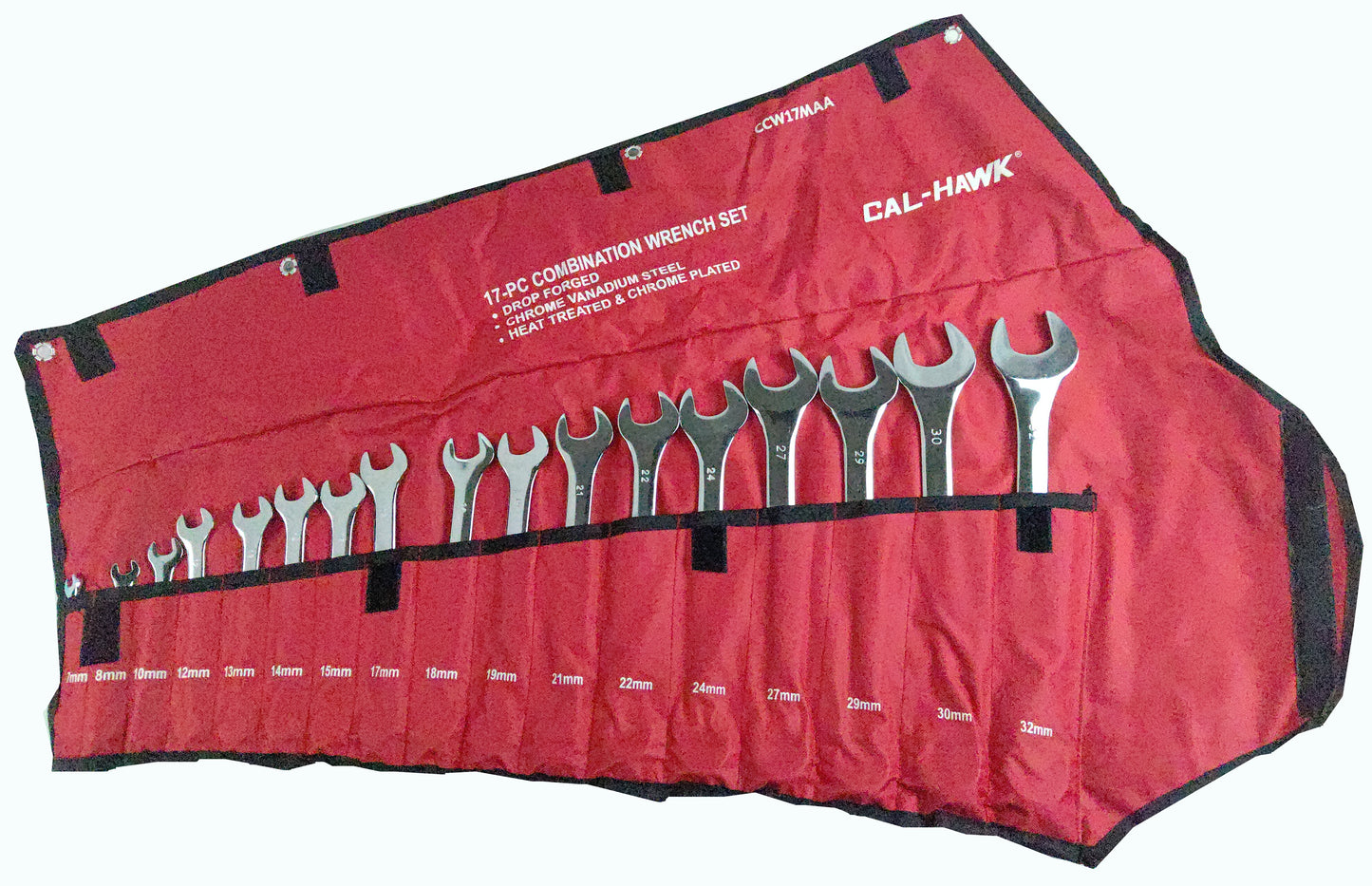 17PC Metrc CRV POLH  COMBINATION WRENCH