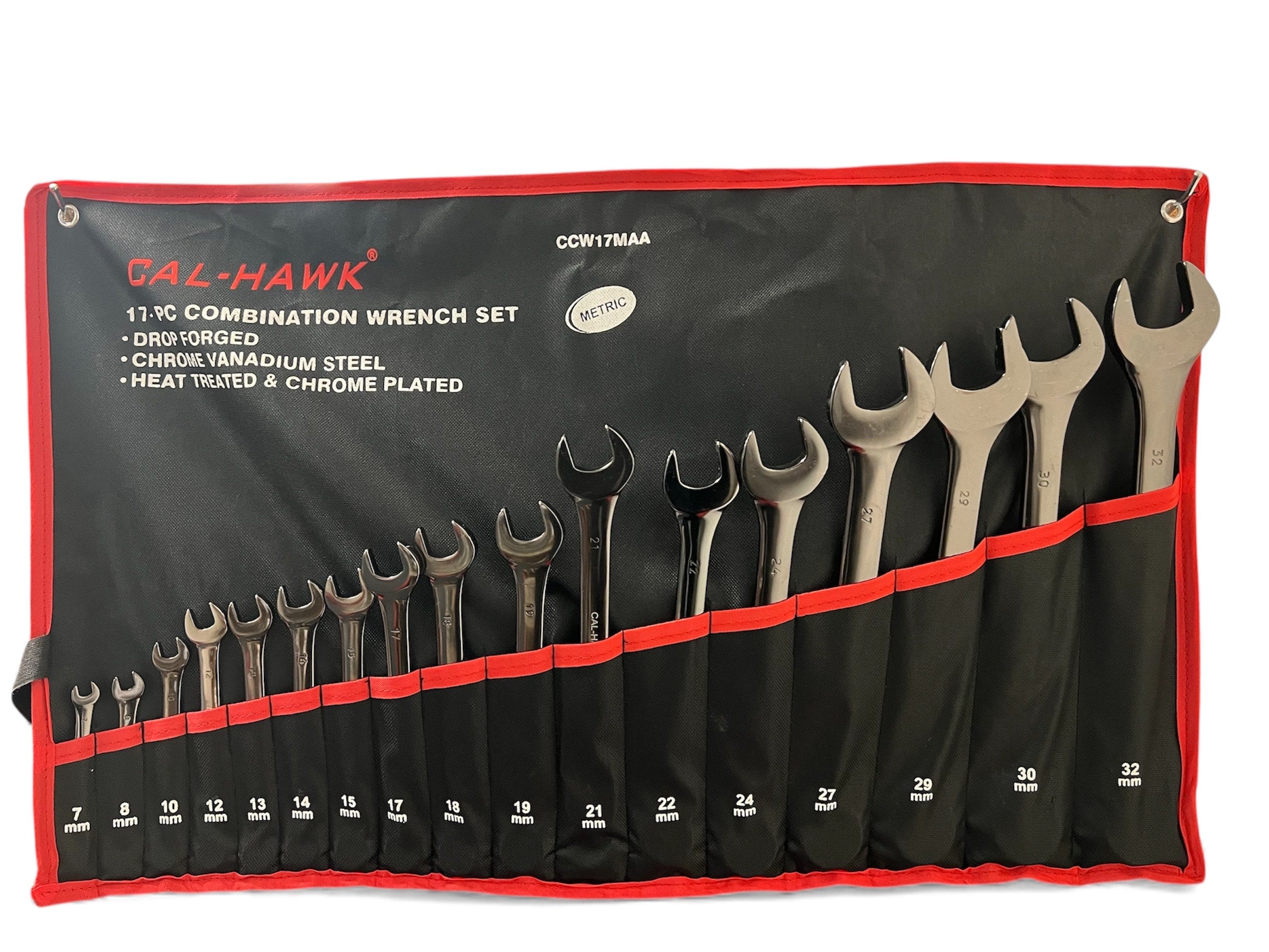 17PC Metrc CRV POLH  COMBINATION WRENCH