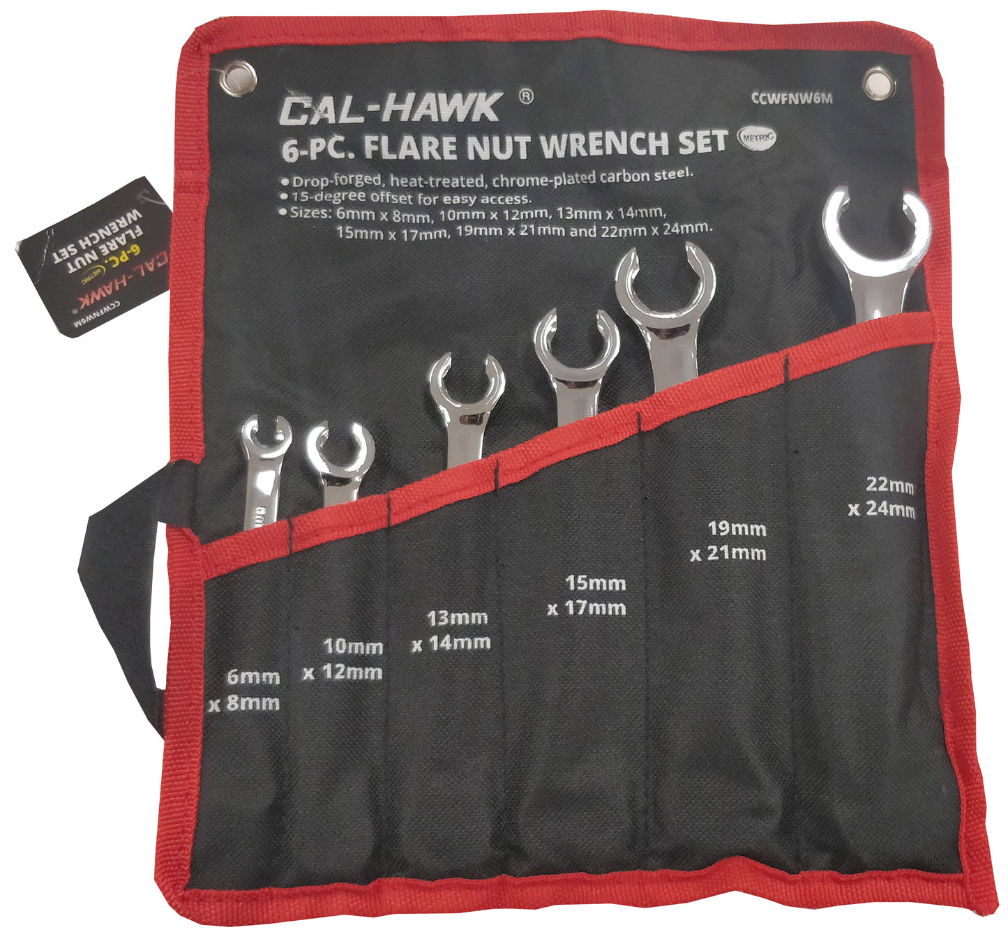 6PC FLARE NUT WRENCH SET M/M