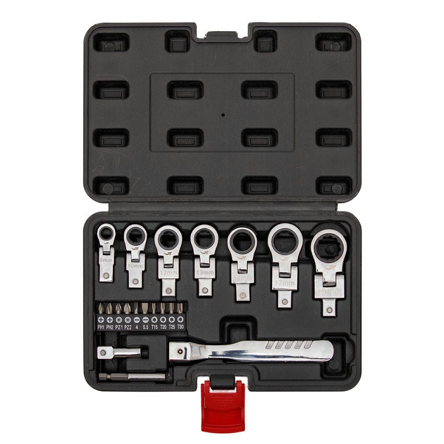 20PC FLEX RATCHET METRIC WRENCH SET(SPEC