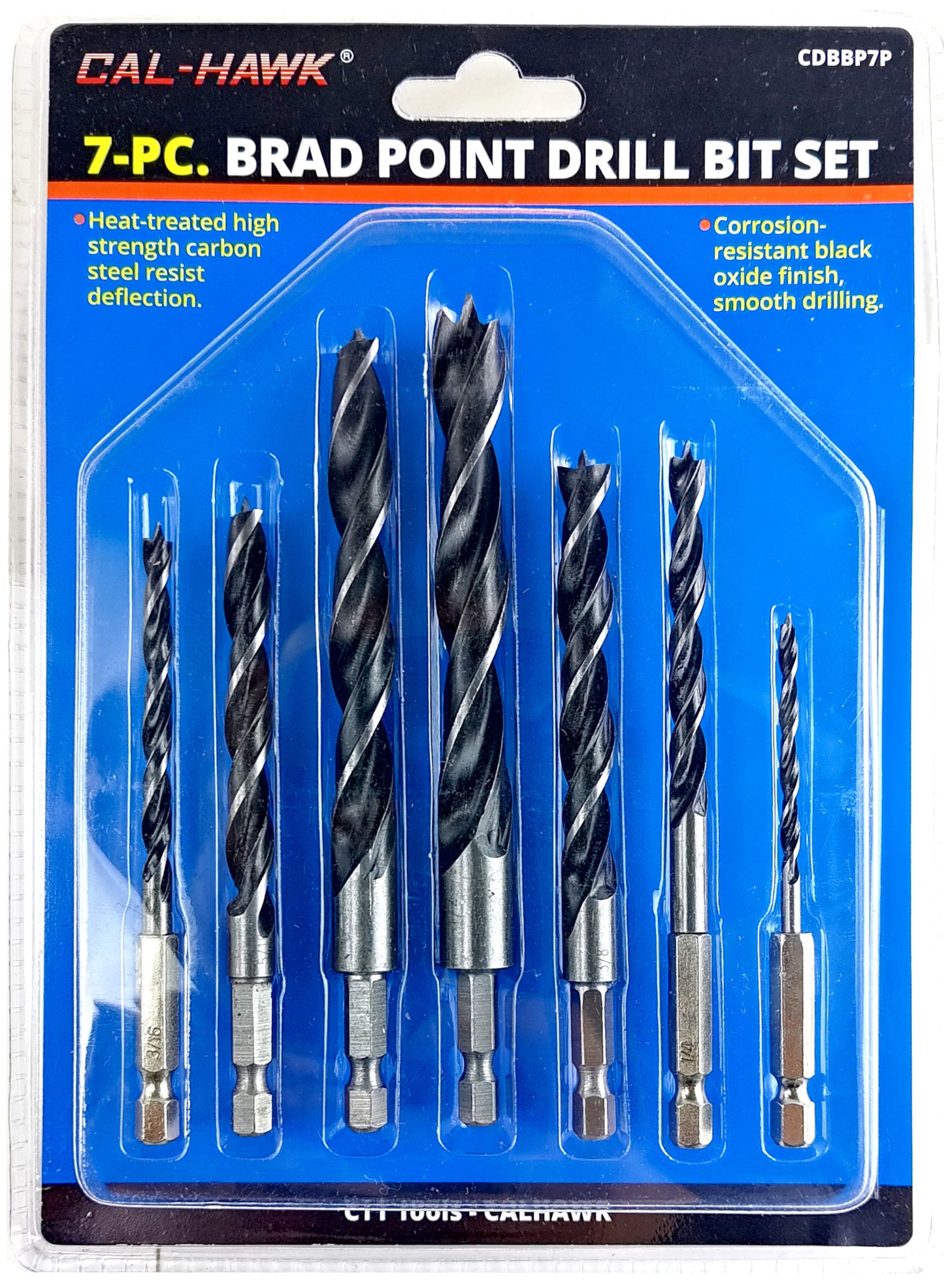 7PC Quick-Release BRAD POINT DRILL BIT SET