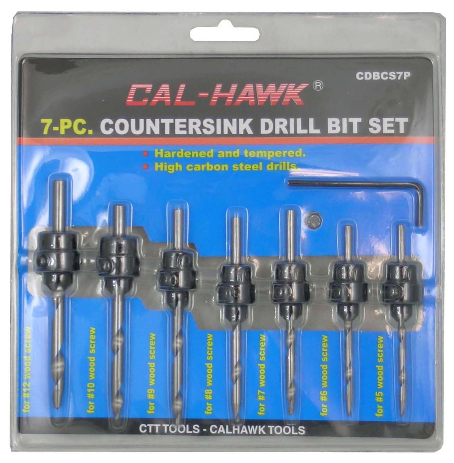 7 PC COUNTERSINK DRILL BIT SET