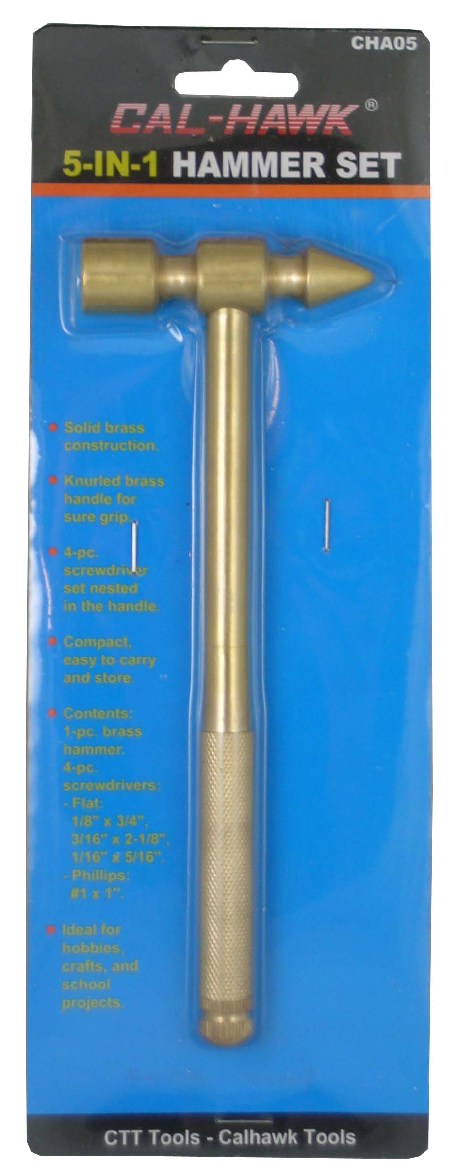 5 IN 1 SOLID BRASS HAMMER