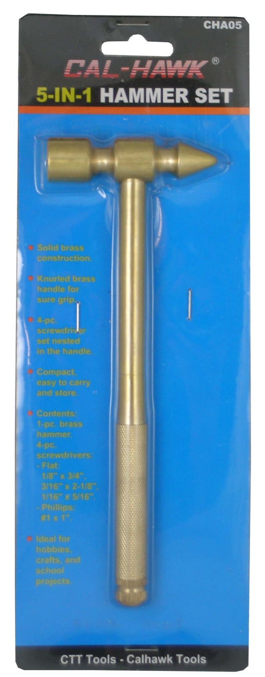 5 IN 1 SOLID BRASS HAMMER