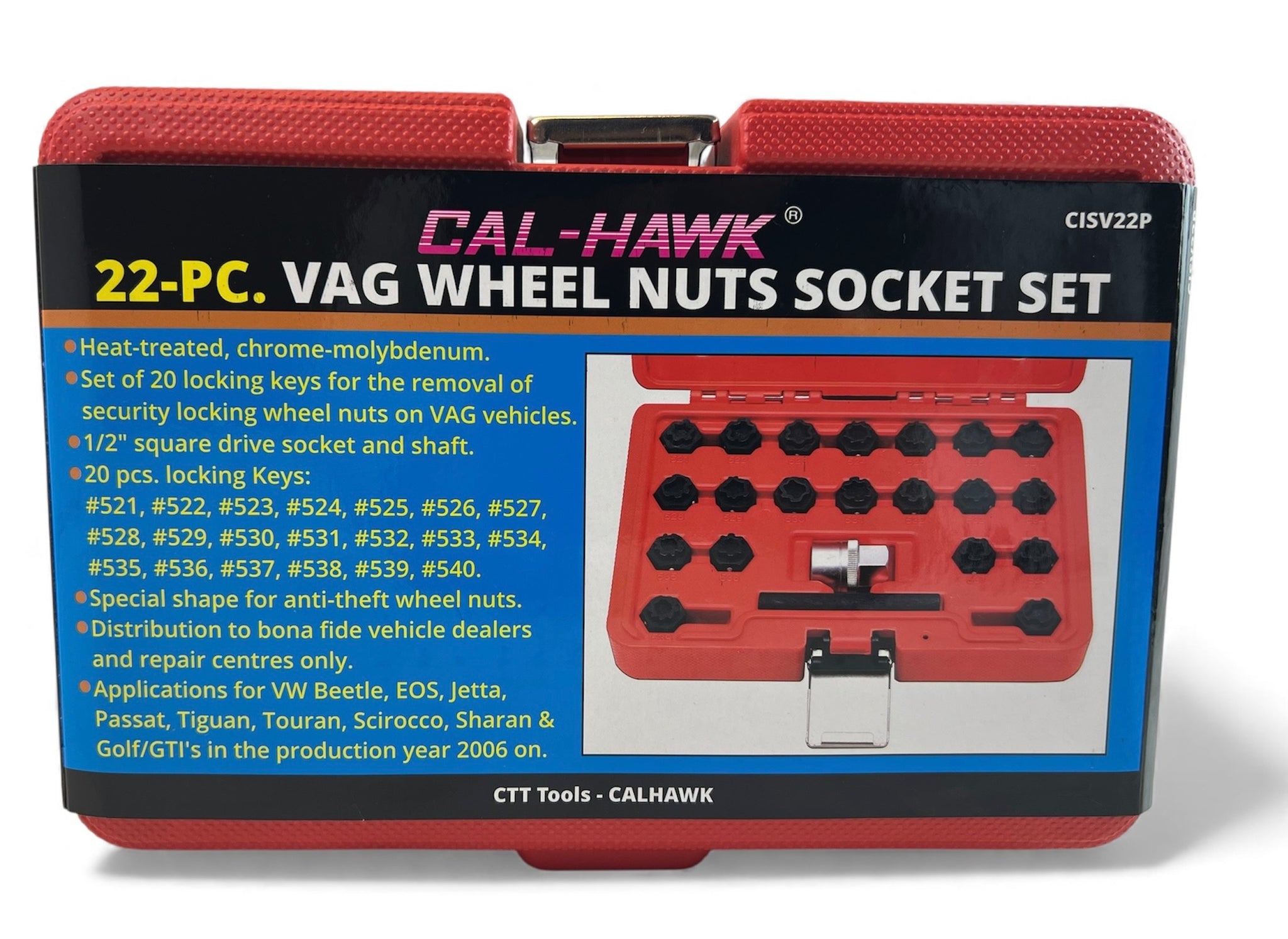 22PC VAG WHEEL NUTS SOCKET SET