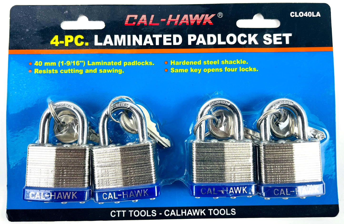 4 PCS KEYALIKE LAMINATED LOCK