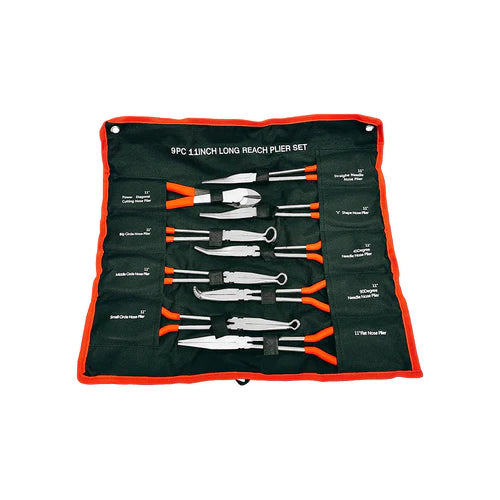 9PC LONG NOSE PLIERS SET W/POUCH