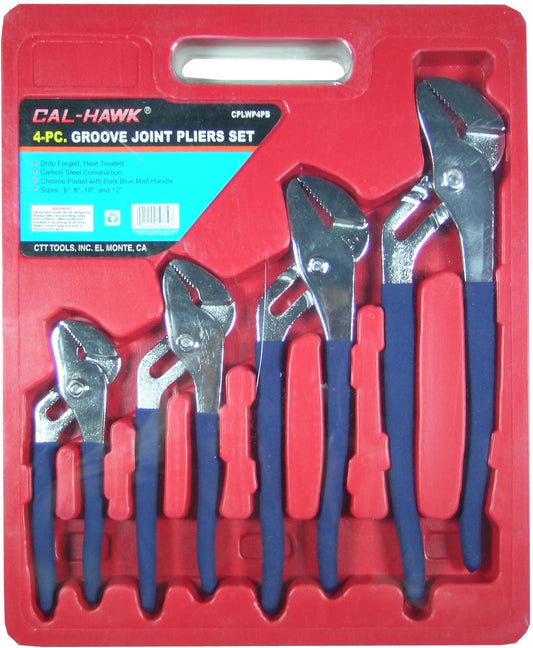 4PC GROOVE JOINT PLIERS/BLOW CASE