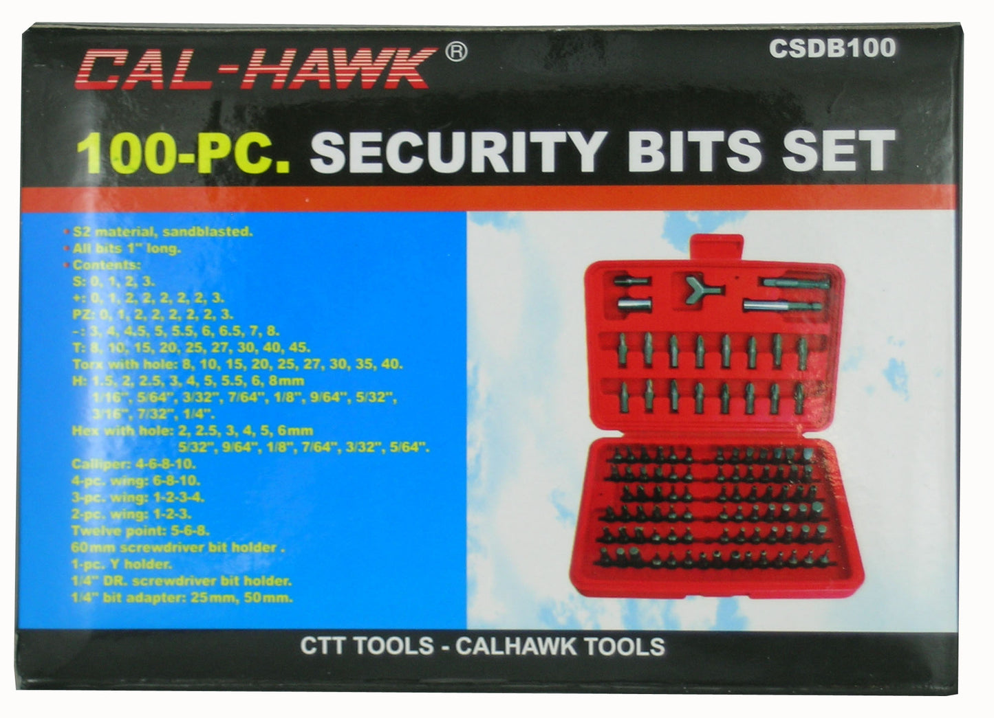 100PCS SECURITY BITS SET