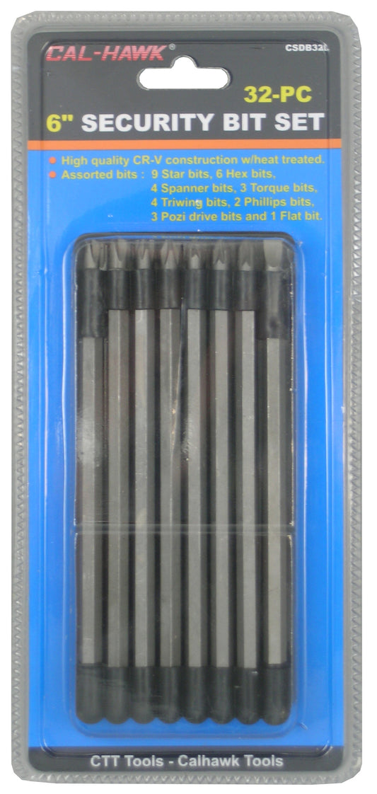 32PC 6" SECURITY BIT SET