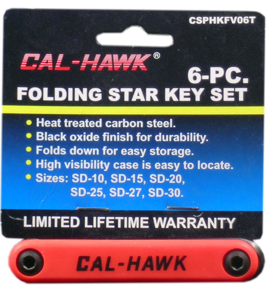 6PC FOLDING STAR KEY CLIP WITH