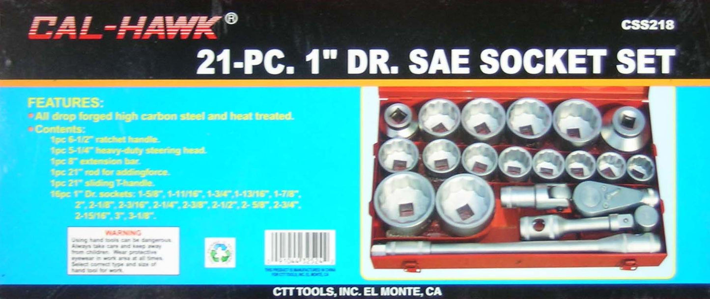 21PC 1"DR SAE SKT SET