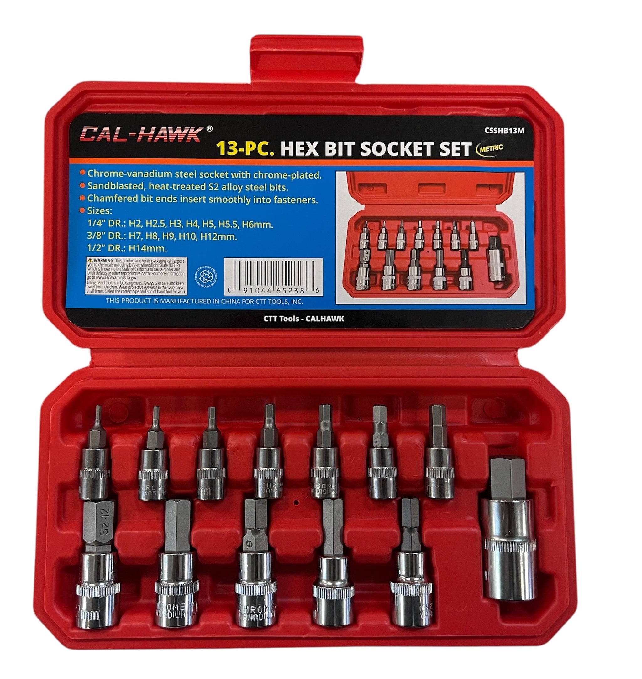 13PC HEX BIT SOCKET SET METRIC