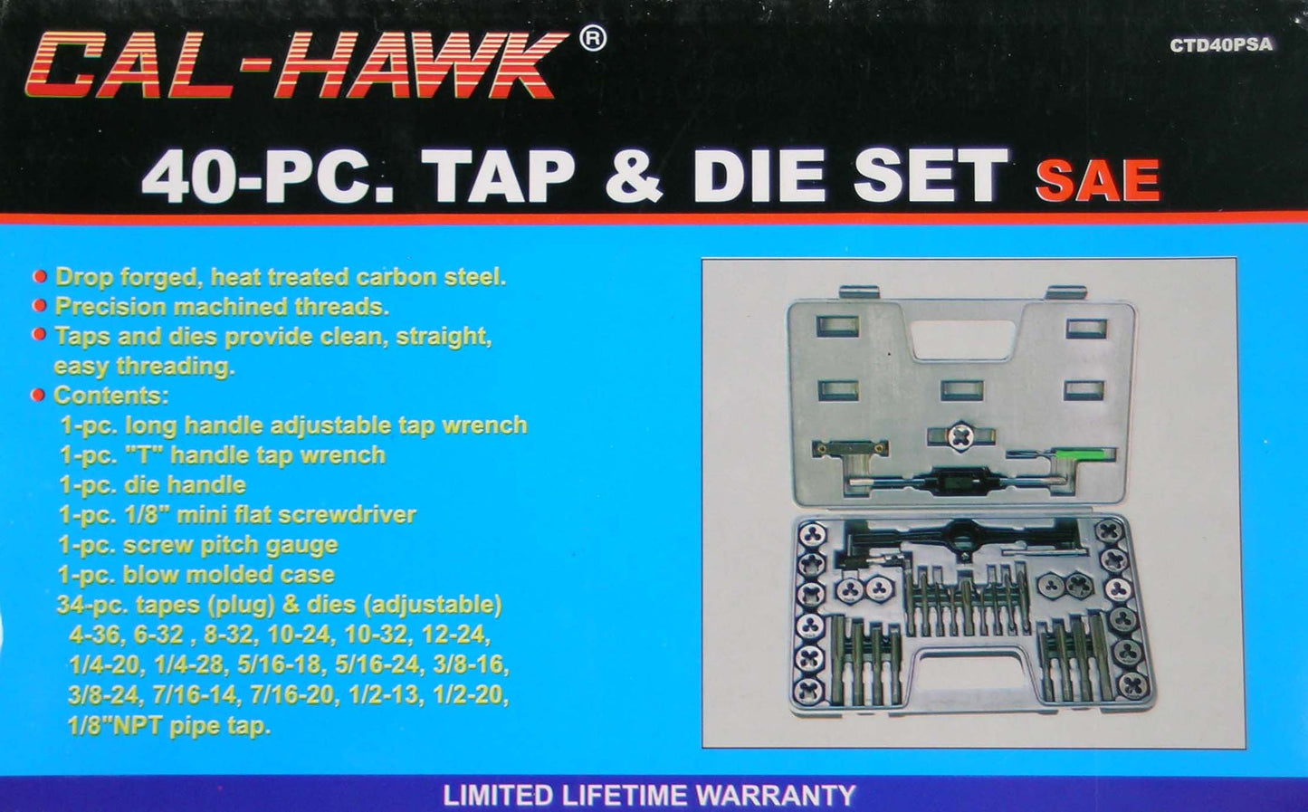 40PC TAP & DIE SAE