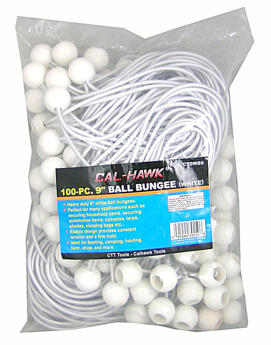 100PC 9" WHITE BALL BUNGI