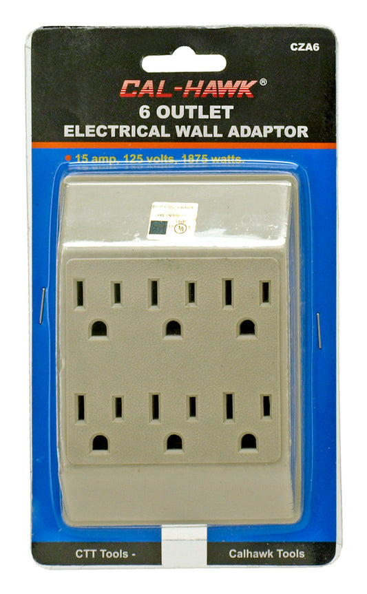 6 OUTLET ELEC WALL ADAPTOR