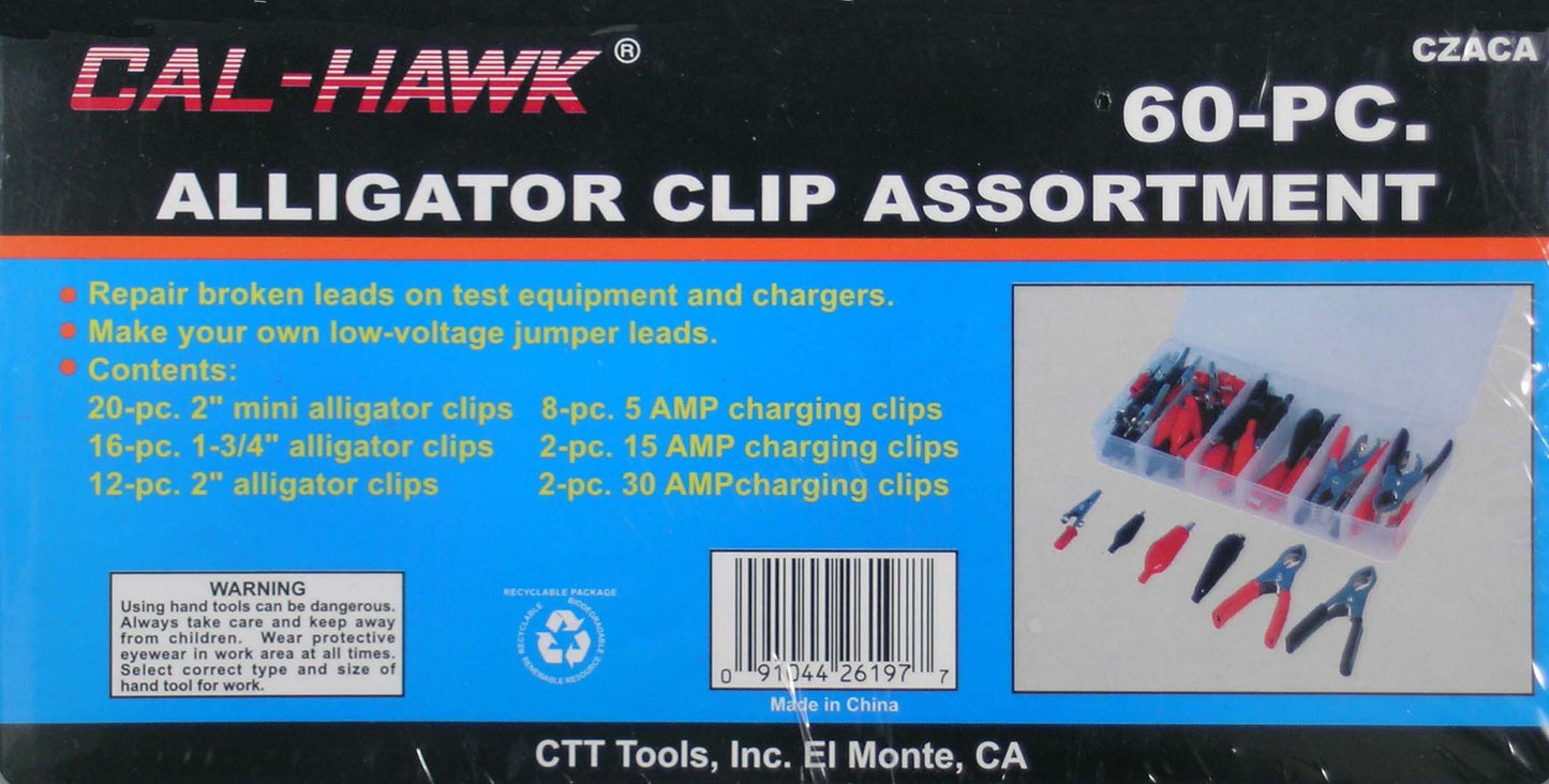 60PC ALLIGATOR CLIP ASST.