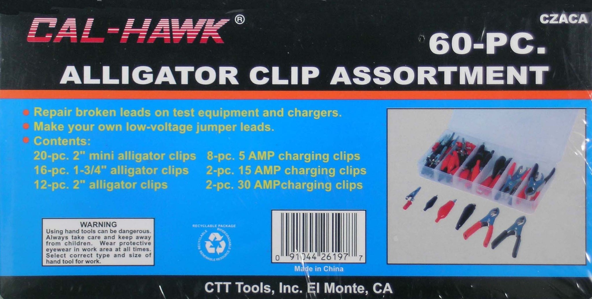 60PC ALLIGATOR CLIP ASST.