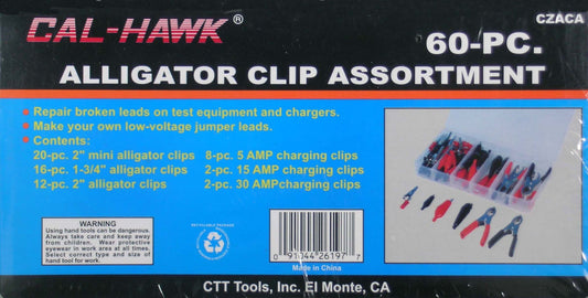 60PC ALLIGATOR CLIP ASST.