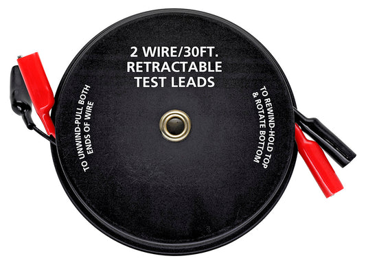 2 WIRE 30 FT. RETRACTABLE TEST LEAD