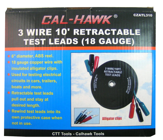 3 WIRE 10' RETRACTABLE TEST LEAD