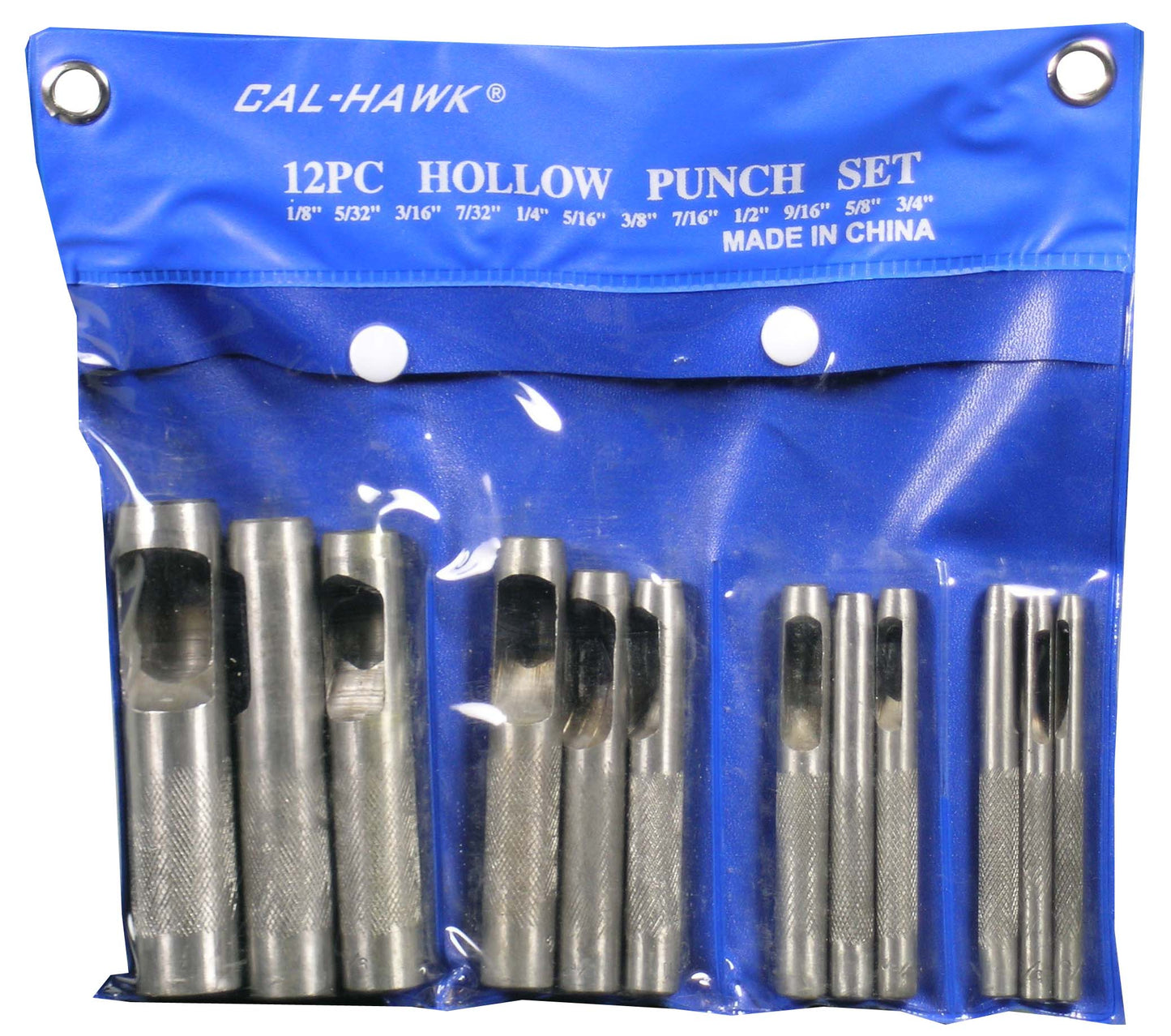 12 PCS BELT HOLLOW PUNCH SET 1/8"-3/4