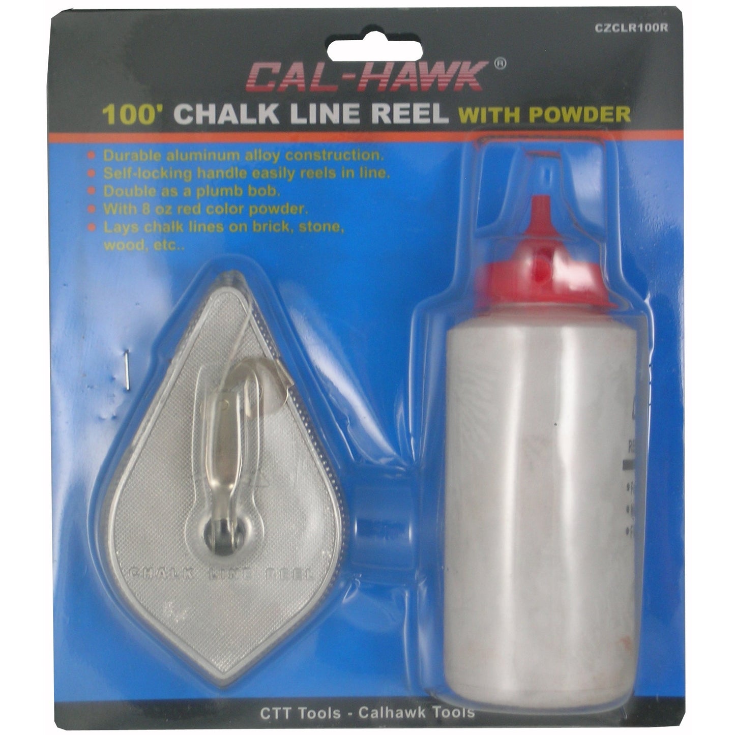 100' CHALK LINE REEL/ RED