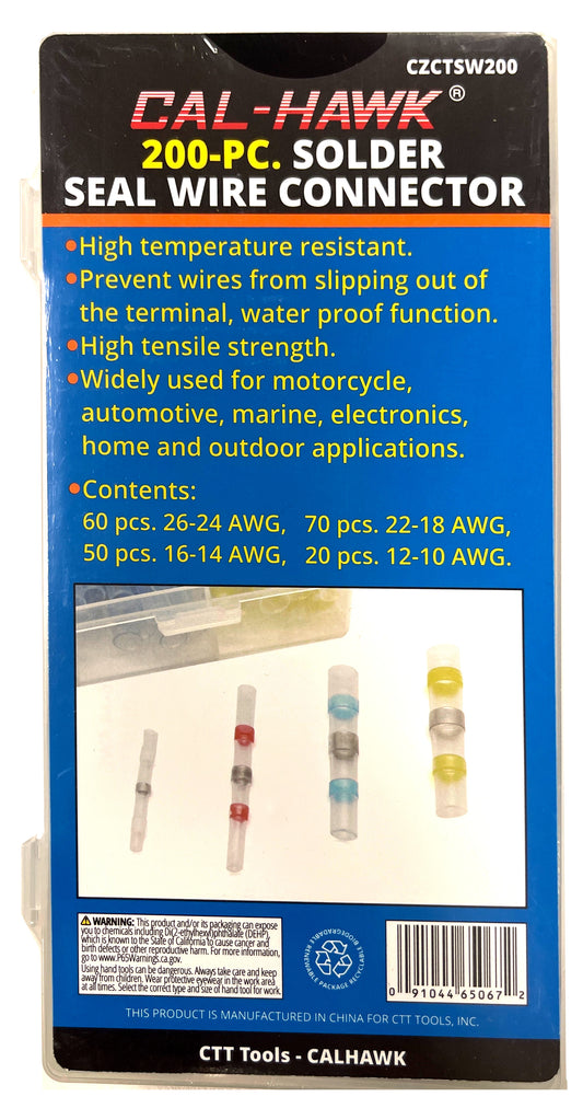 200PC SOLDER SEAL WIRE CONNECTOR