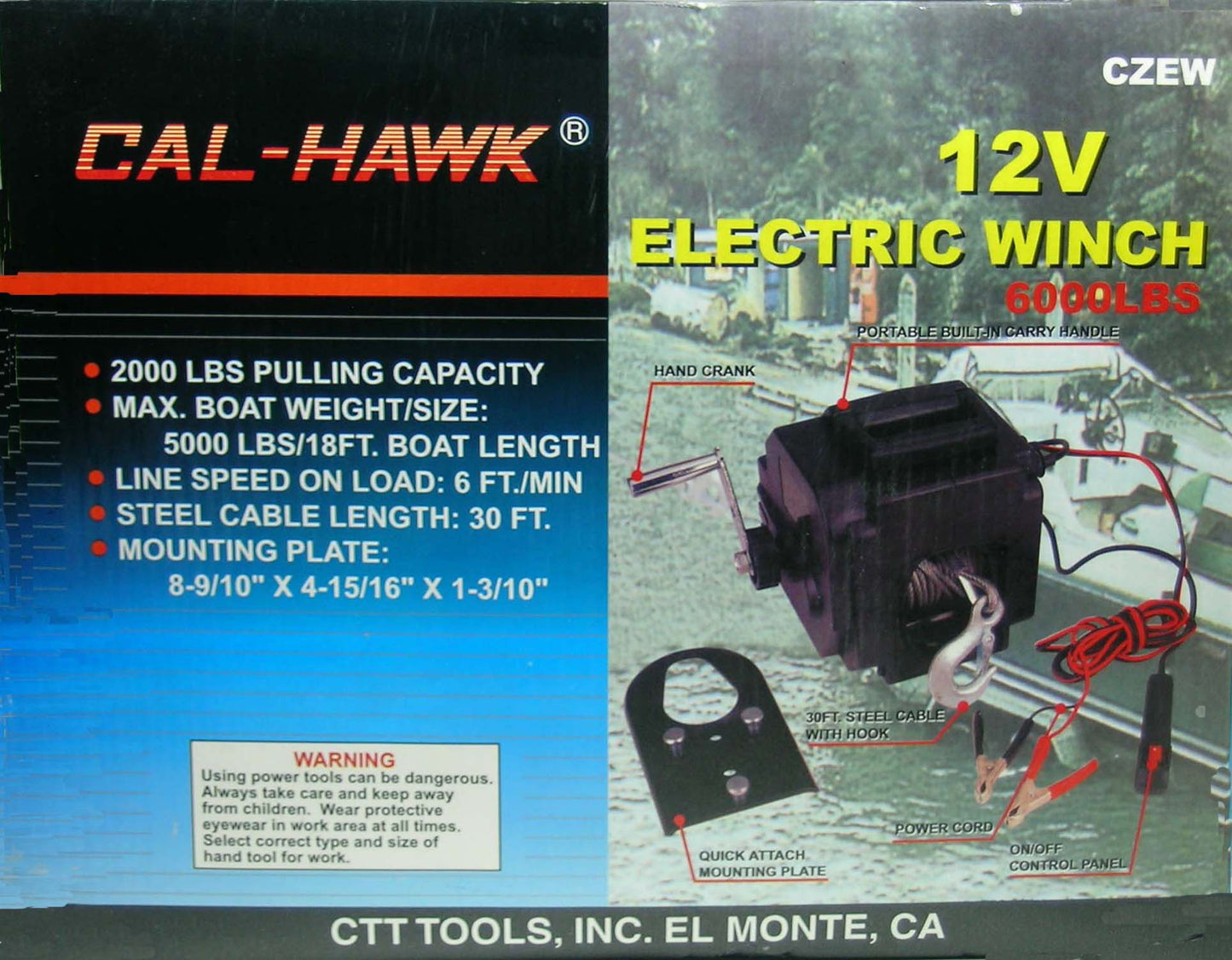 12V ELECTRIC WINCH 6000LBS