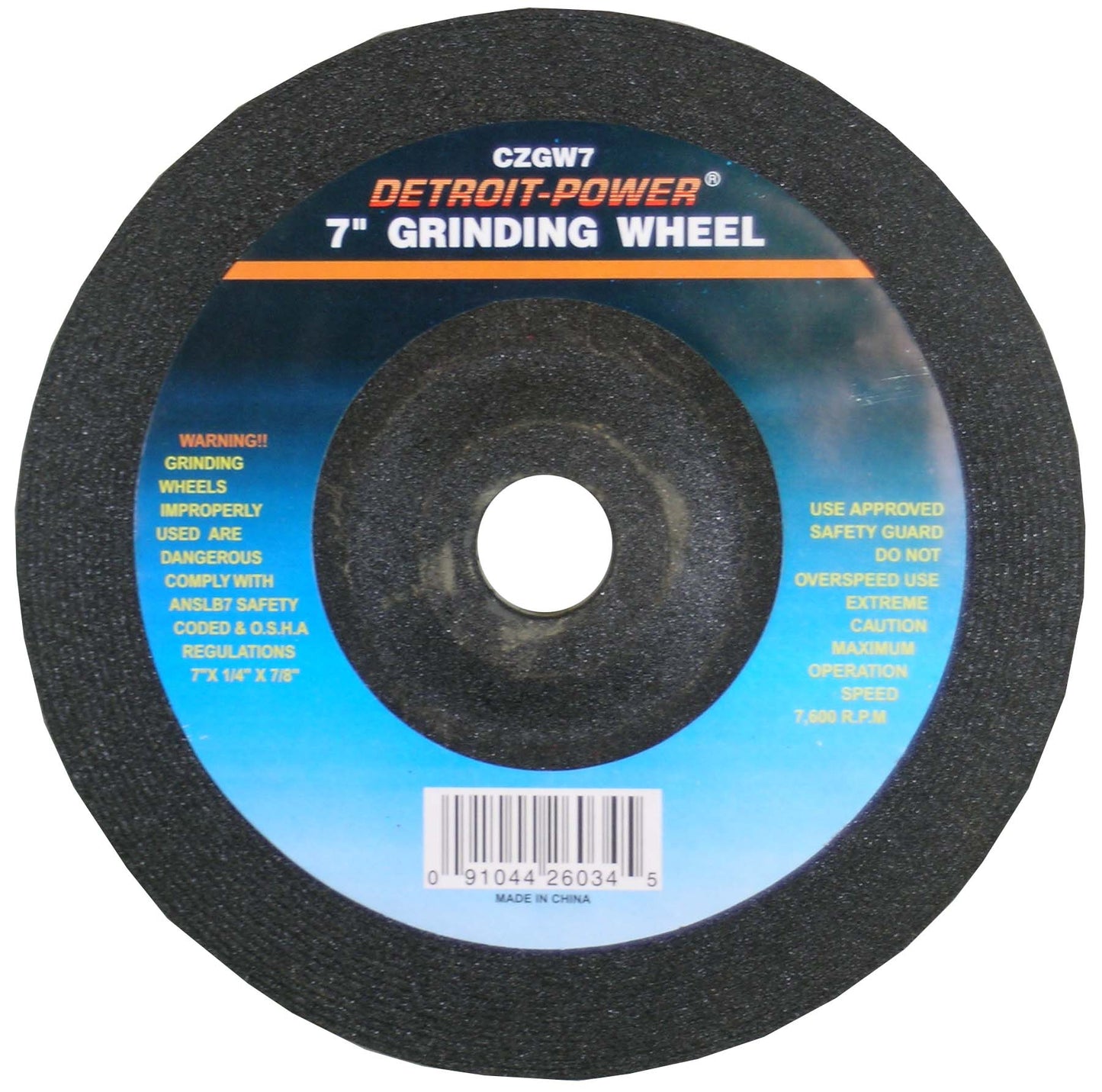 7" GRINDING WHEEL (NO HUB)