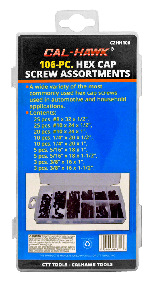 106PC HEX CAP SCREW ASSORTMENT