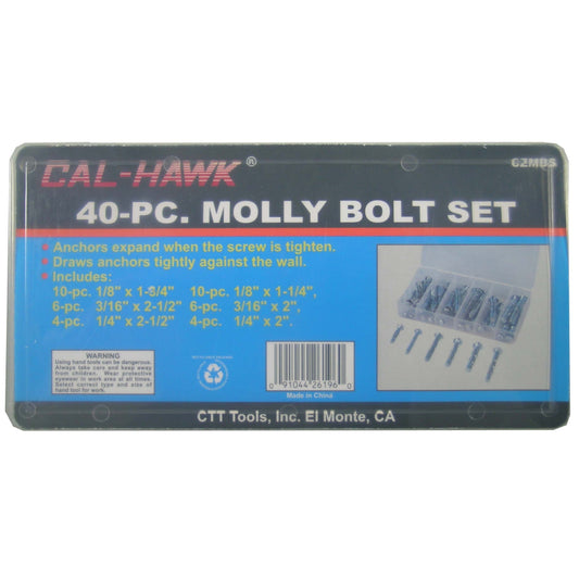 40PC MOLLY BOLT SET