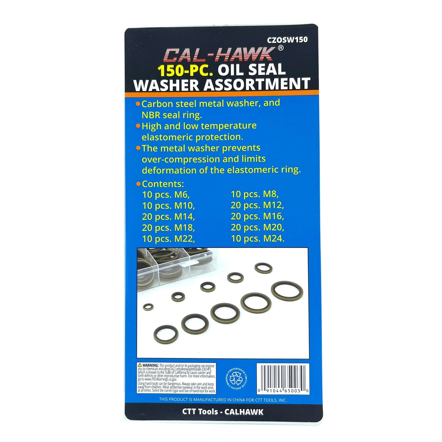 150PC OIL SEAL WASHER ASSORT