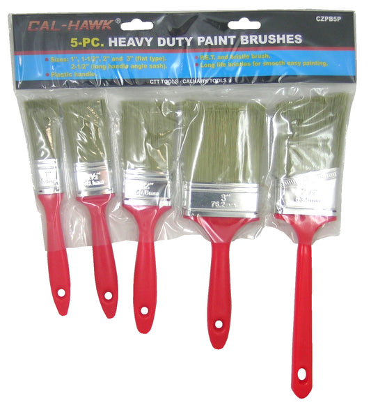 5 PCS PAINT BRUSH/PLASTIC HNDL