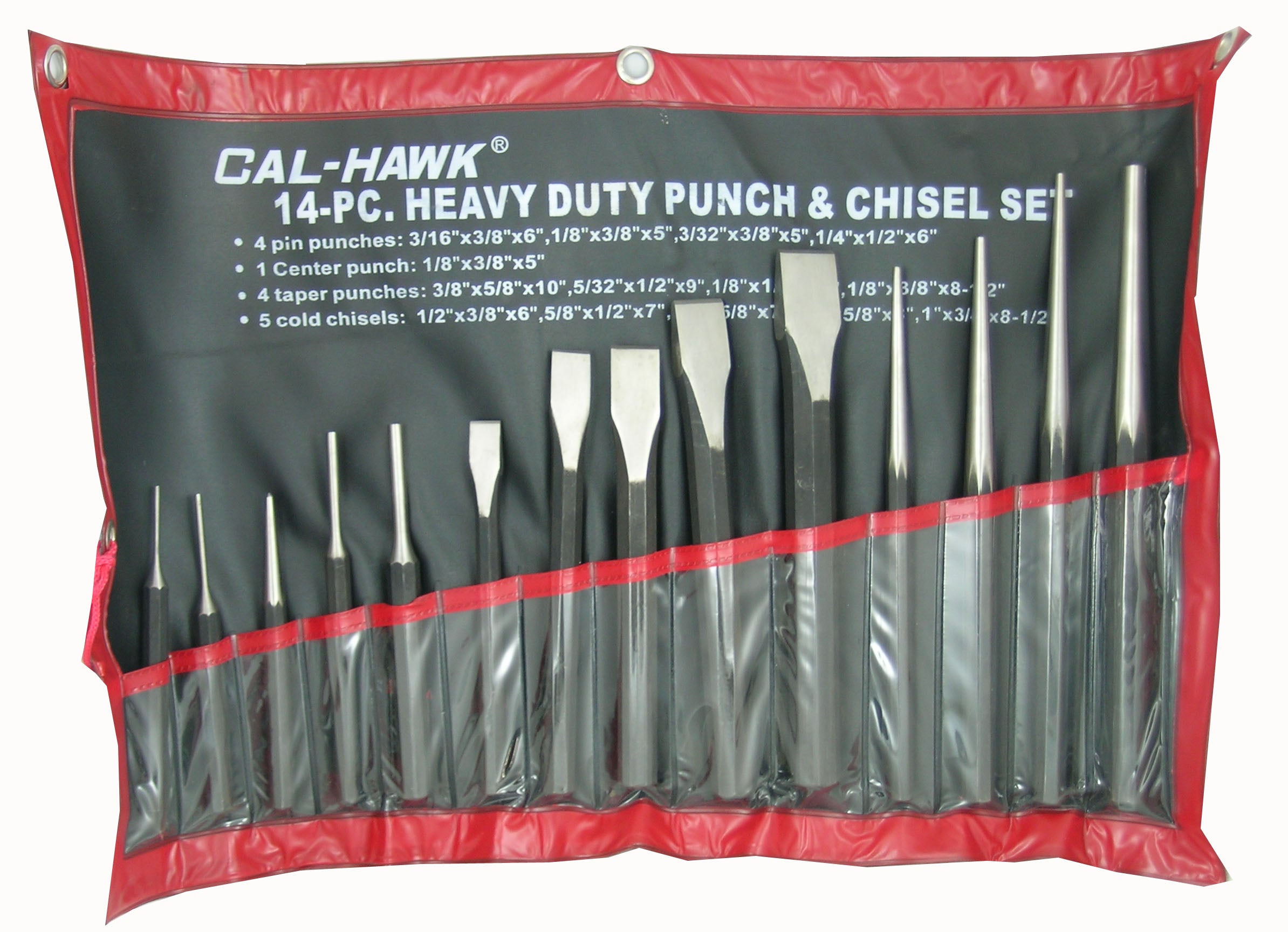 14PC HEAVY DUTY PUNCH & CHISEL – CalHawk Tools