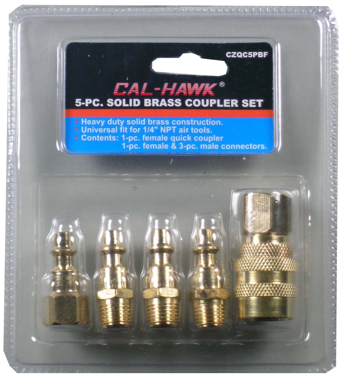 5PC SOLID BRASS QUICK COUPLER