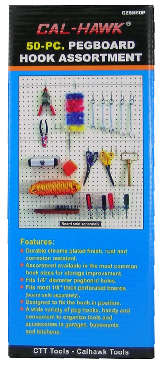 50PC PEGBOARD HOOK ASST.