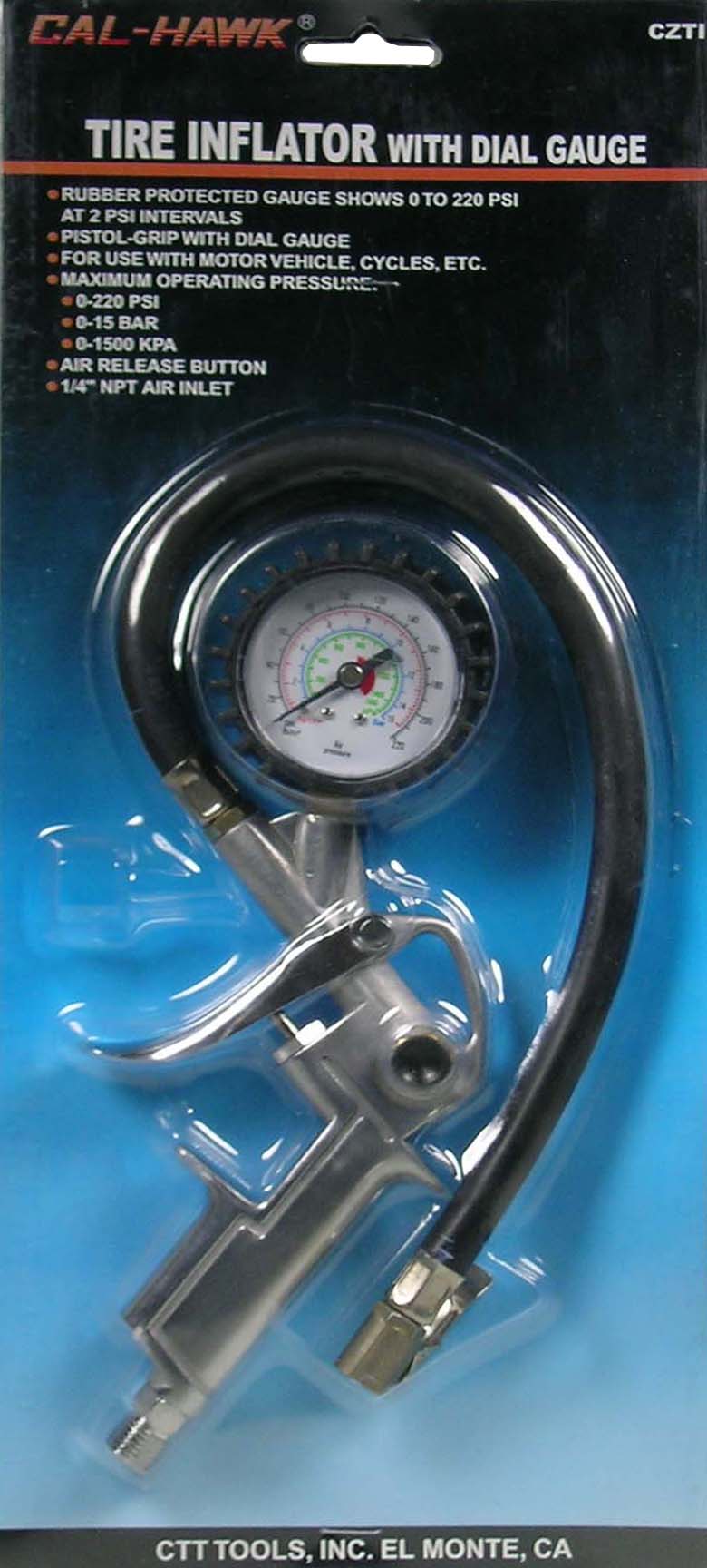 TIRE INFLATOR WITH DIAL GAUGE