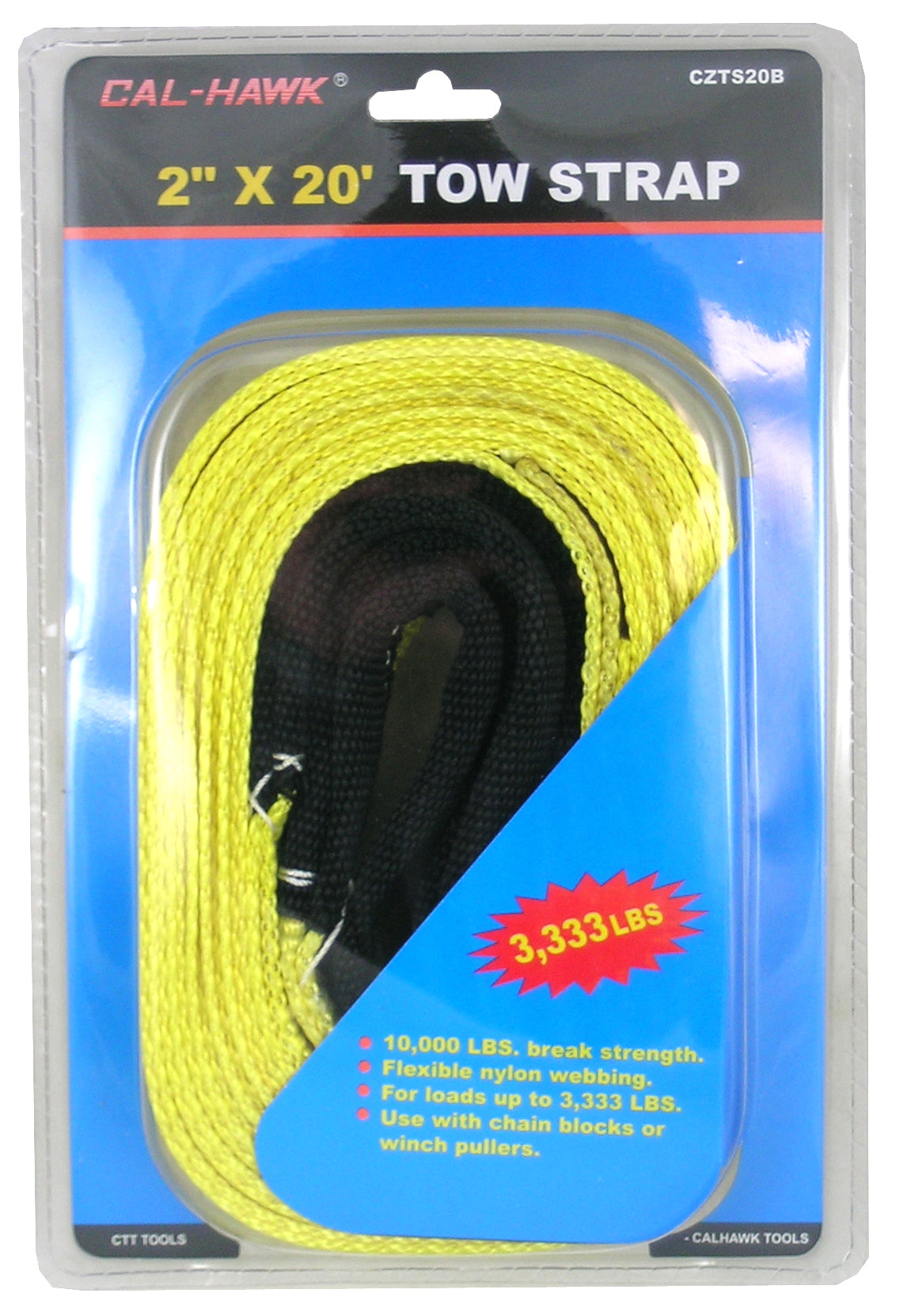 2"X20' TOW STRAP/NO HOOKS