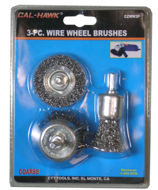 3 PCS WIRE WHEEL BRUSHES