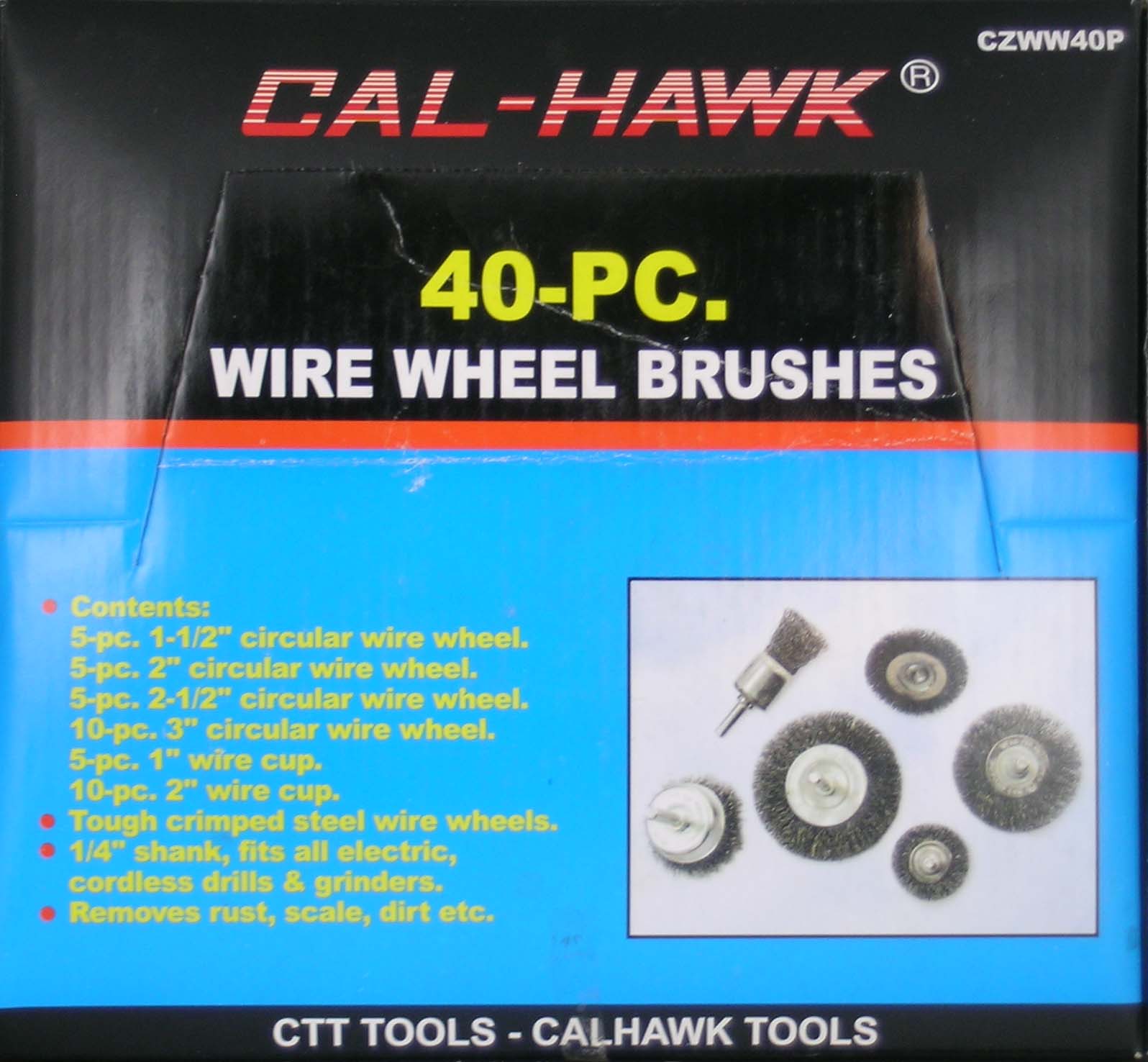 40PC WIRE WHEEL BRUSHES 1-1/2