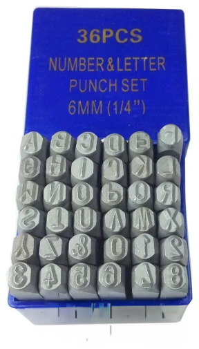 1/4" LETTER & NUMBER PUNCH SET